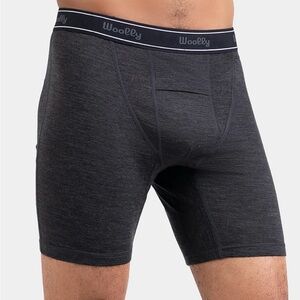 - Woolly Clothing Co Men’s 7” inseam Boxer Brief Merinoaire
